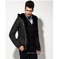 Wool Acrylic Hooded Coat Knit Man Sweater